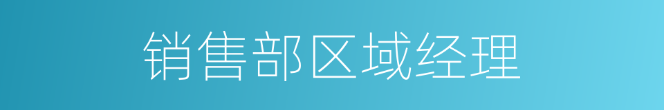 销售部区域经理的同义词