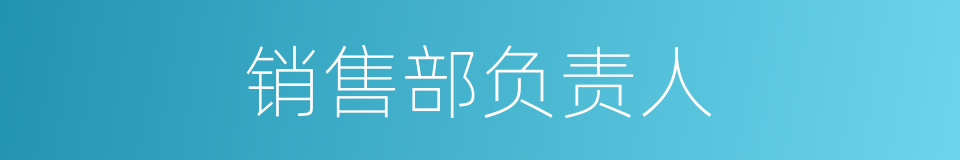 销售部负责人的同义词
