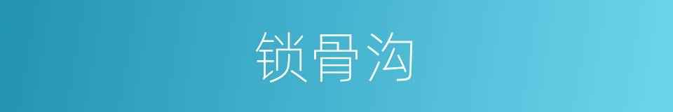 锁骨沟的同义词