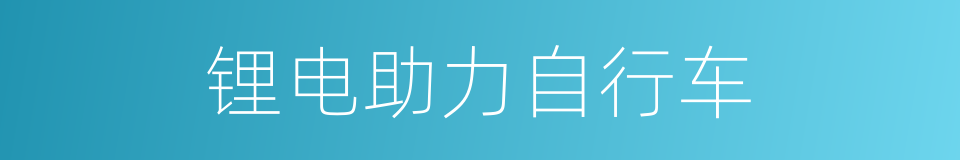 锂电助力自行车的同义词