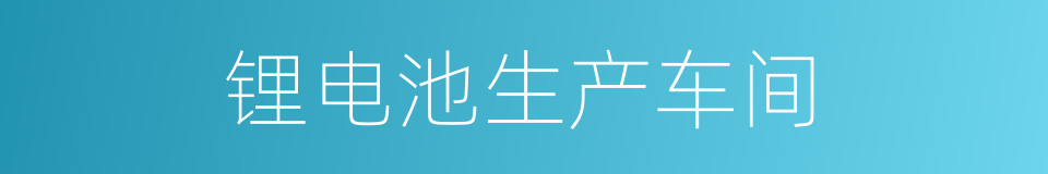 锂电池生产车间的同义词