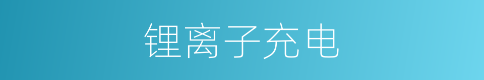 锂离子充电的同义词