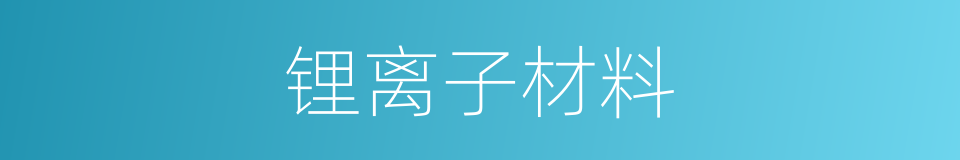 锂离子材料的同义词
