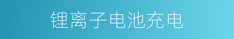 锂离子电池充电的同义词