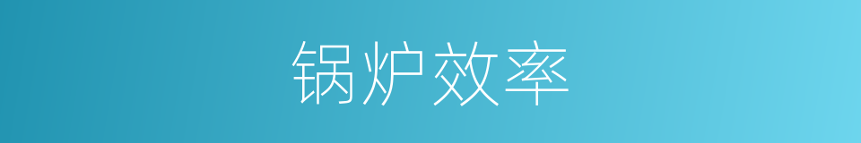 锅炉效率的同义词