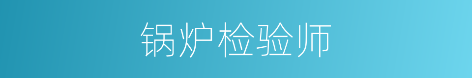 锅炉检验师的同义词