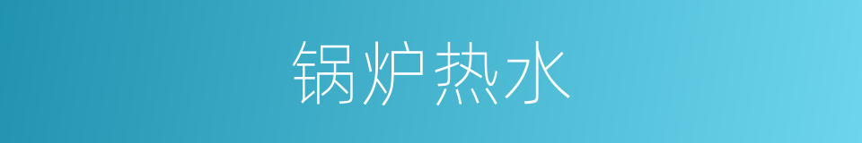 锅炉热水的同义词