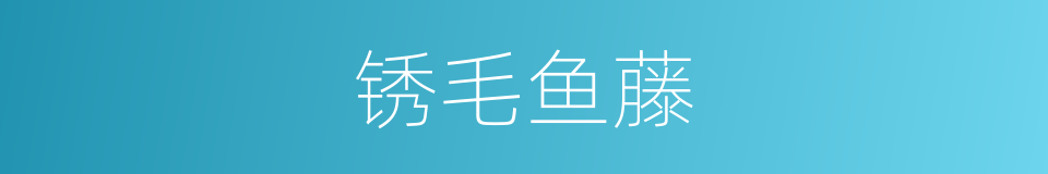 锈毛鱼藤的同义词