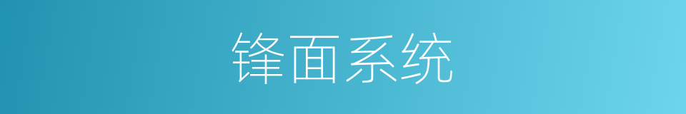 锋面系统的同义词