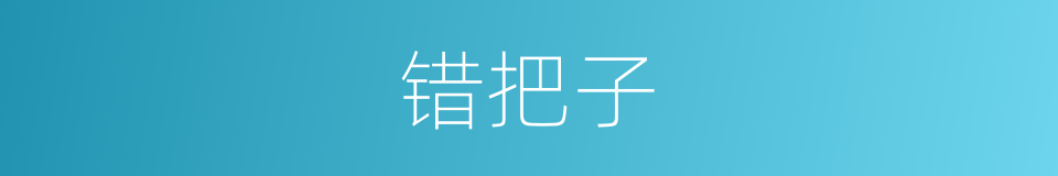 错把子的意思
