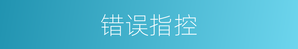 错误指控的同义词