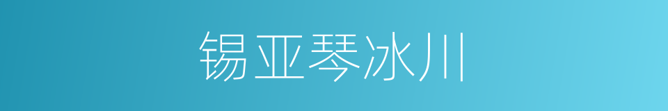 锡亚琴冰川的同义词