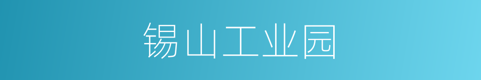 锡山工业园的同义词