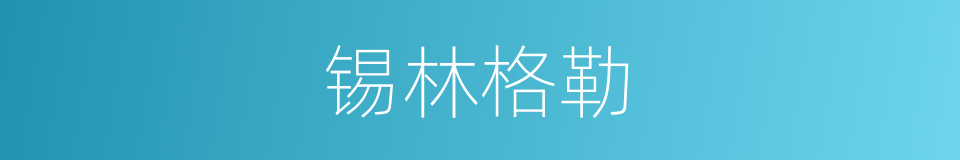锡林格勒的同义词