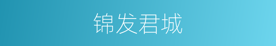 锦发君城的同义词