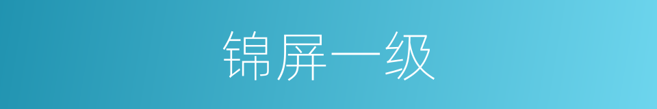 锦屏一级的同义词