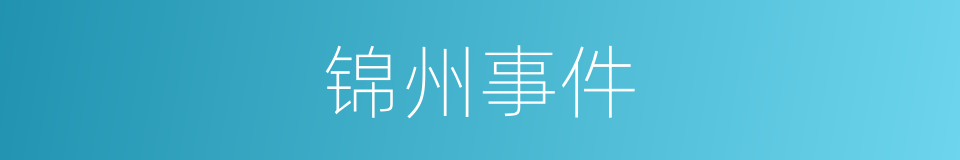 锦州事件的同义词