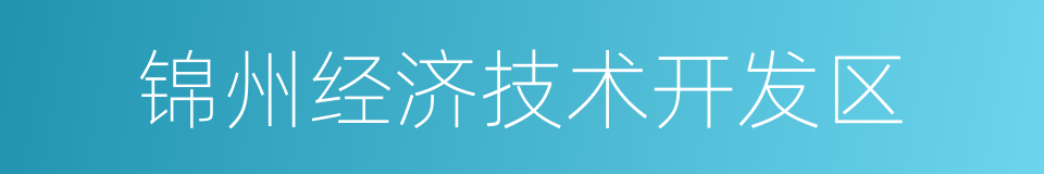 锦州经济技术开发区的同义词