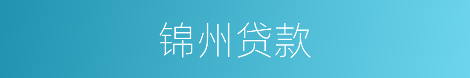 锦州贷款的同义词