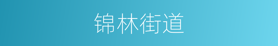 锦林街道的同义词