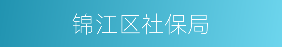 锦江区社保局的同义词