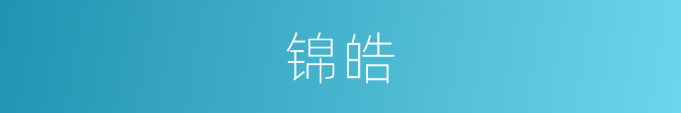 锦皓的同义词