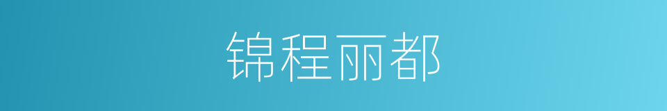 锦程丽都的同义词