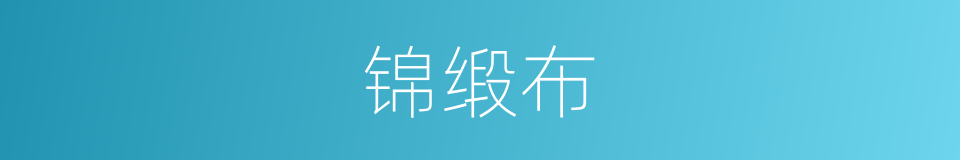 锦缎布的同义词