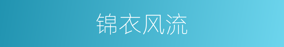 锦衣风流的同义词