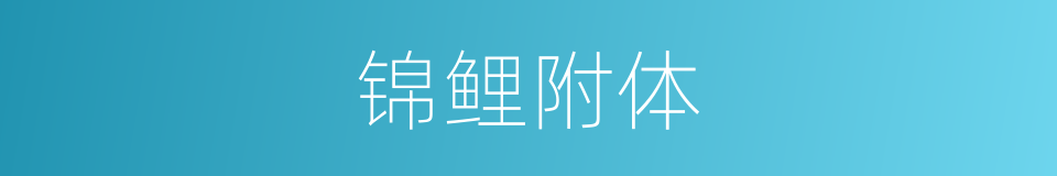 锦鲤附体的同义词