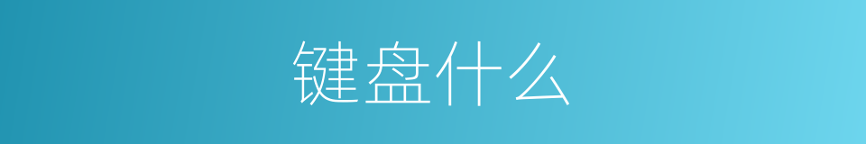 键盘什么的意思