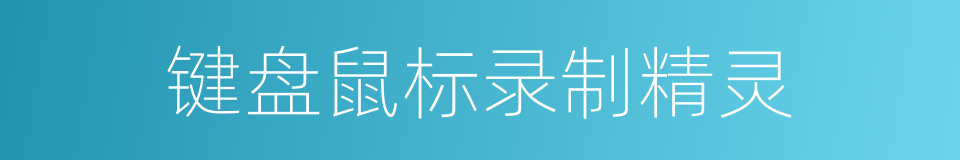 键盘鼠标录制精灵的同义词