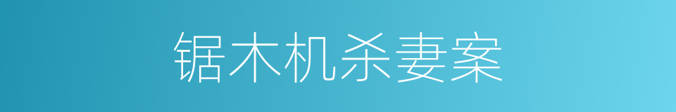 锯木机杀妻案的同义词