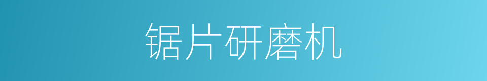 锯片研磨机的同义词