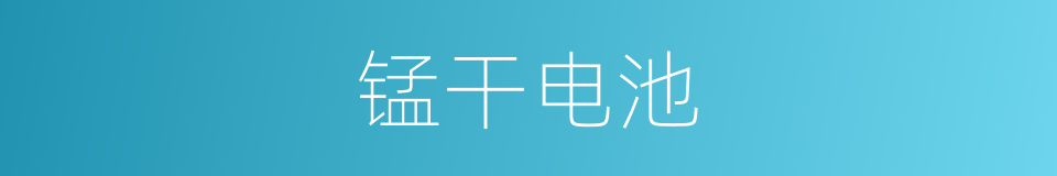 锰干电池的同义词