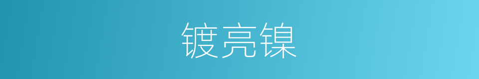 镀亮镍的同义词