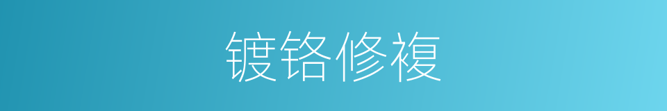 镀铬修複的同义词
