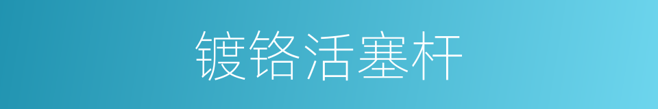 镀铬活塞杆的同义词