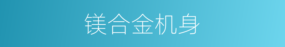 镁合金机身的同义词