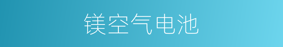 镁空气电池的同义词