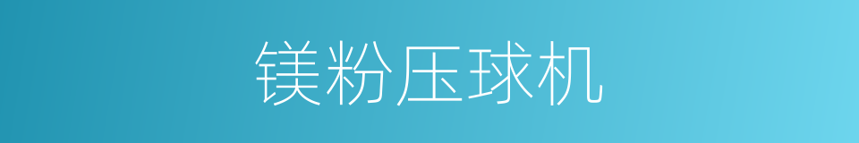 镁粉压球机的同义词