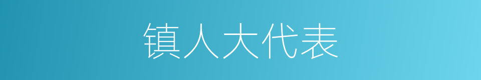 镇人大代表的同义词