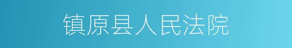 镇原县人民法院的同义词