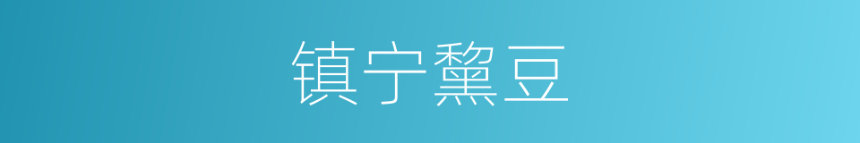 镇宁黧豆的同义词