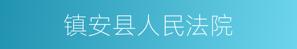 镇安县人民法院的同义词