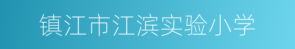 镇江市江滨实验小学的同义词