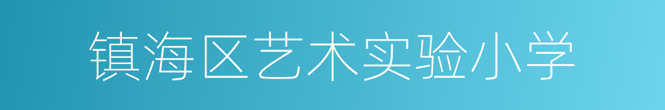 镇海区艺术实验小学的同义词