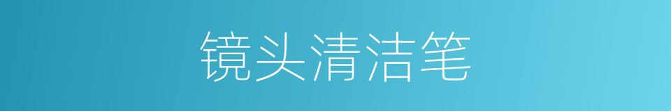 镜头清洁笔的同义词