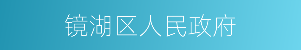 镜湖区人民政府的同义词