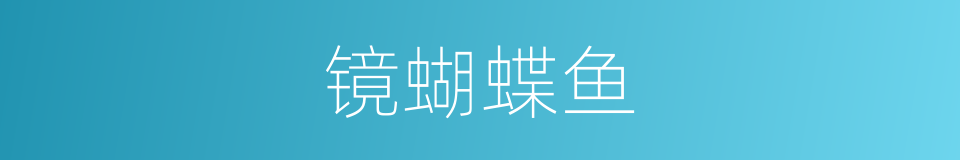 镜蝴蝶鱼的同义词